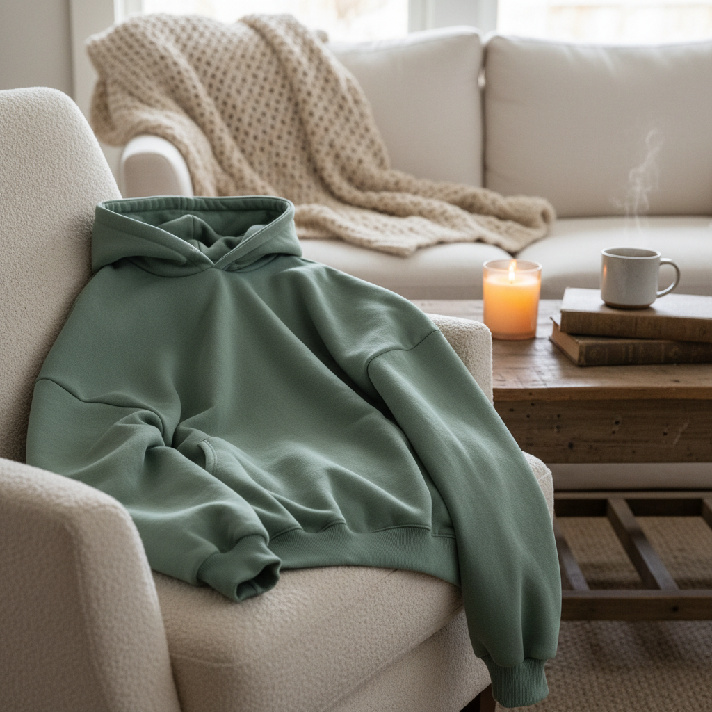 Oversized Cozy Hoodie in Sage Green